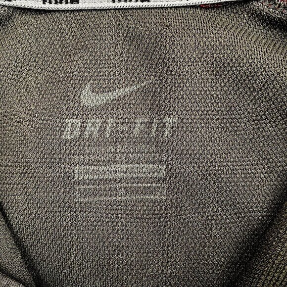 Nike | Varsity Zip Up Jacket with Letter N Embroidery | Red & Grey | Size: Large - Picture 4 of 8